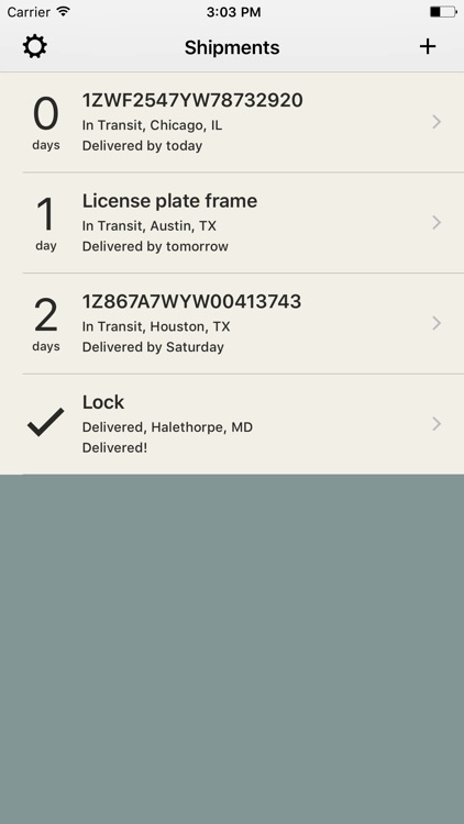 Shipments - Package Tracker