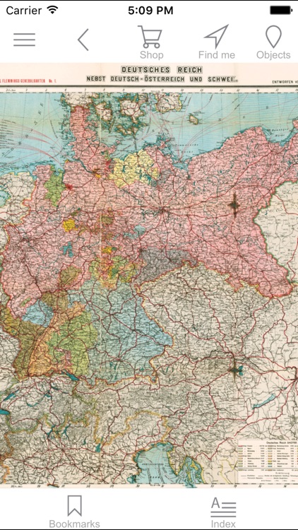 Germany 1903. Historical map.