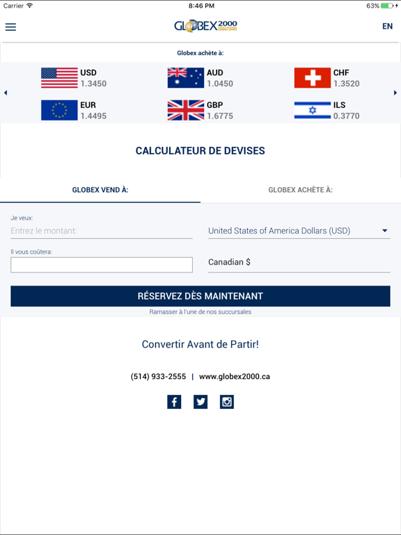 Screenshot #4 pour Globex 2000 Currency Exchange