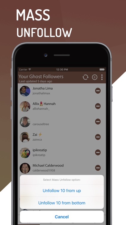 Ghost Unfollow For Instagram Cleaner IG Tracker screenshot-3
