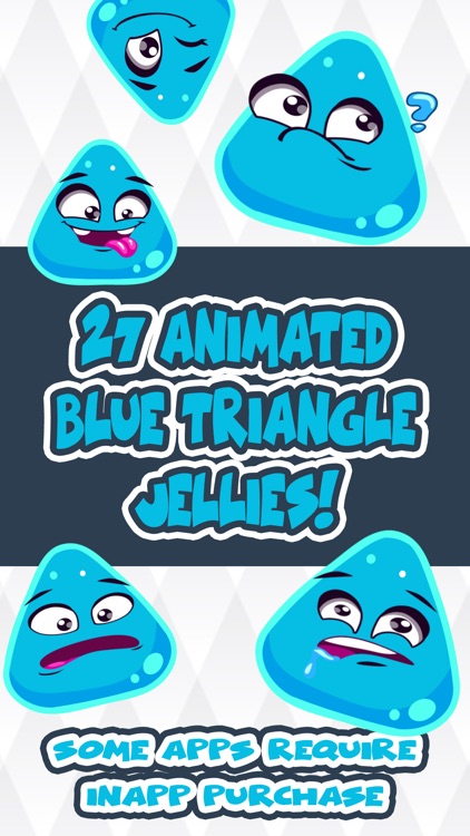 Blue Triangle Cute Emoji Stickers for Messaging