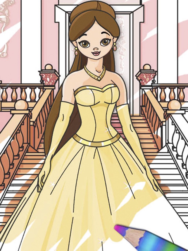 Princesa real livro de coloração – colorir princesas em contos de fadas  para crianças na App Store