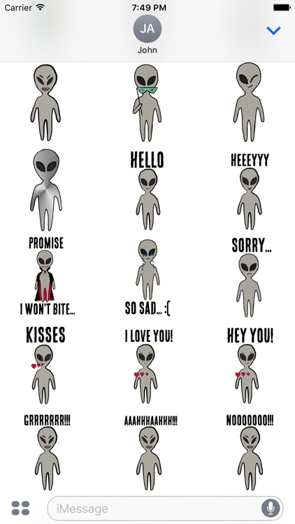 Alien Valentine's Stickers screenshot-3