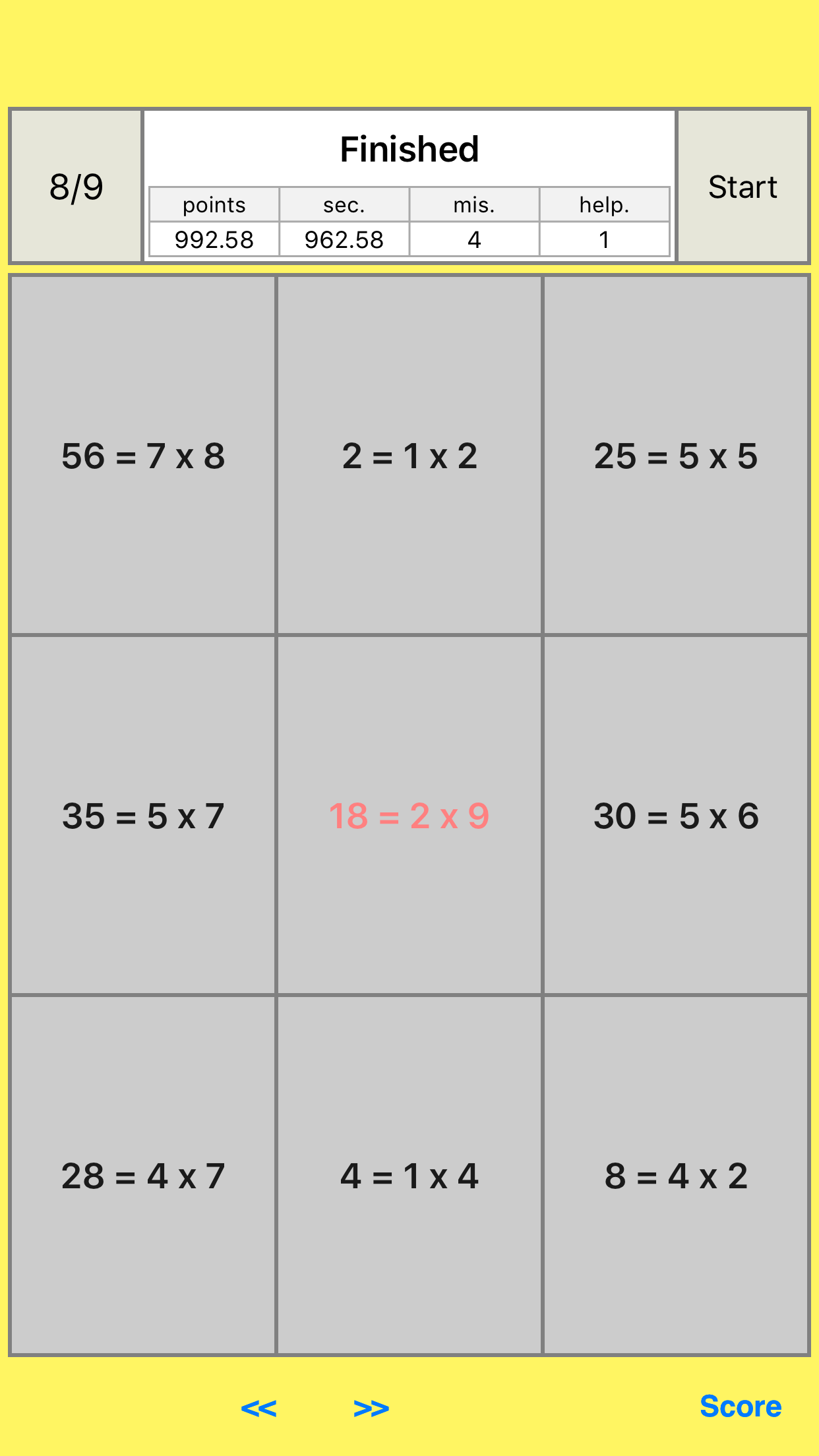 Reverse one digit multiplication tADa screenshot 3