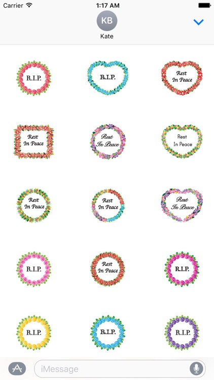 Wreath Rip - Rest in Peace Stickers