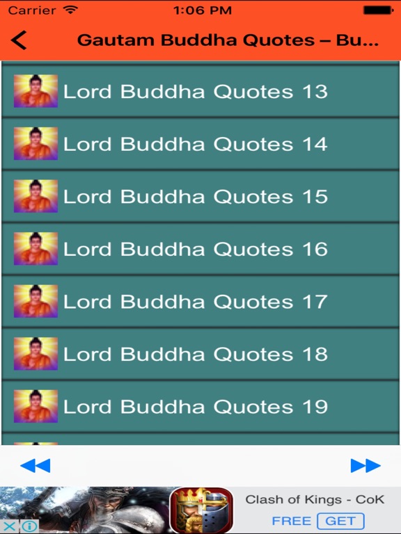 Gautam Buddha Quotes – Buddhist Quotes in Hindi iPad screenshot