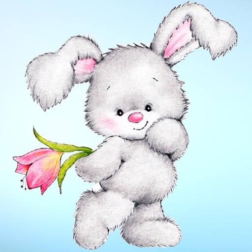 Cute Baby Animals Easter and Spring Sticker Pack iOS App