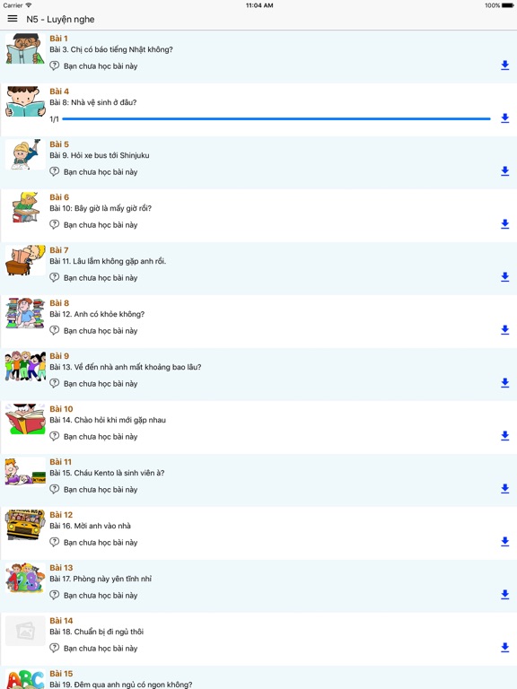 Screenshot #4 pour Luyen Nghe Tieng nhat - Offline
