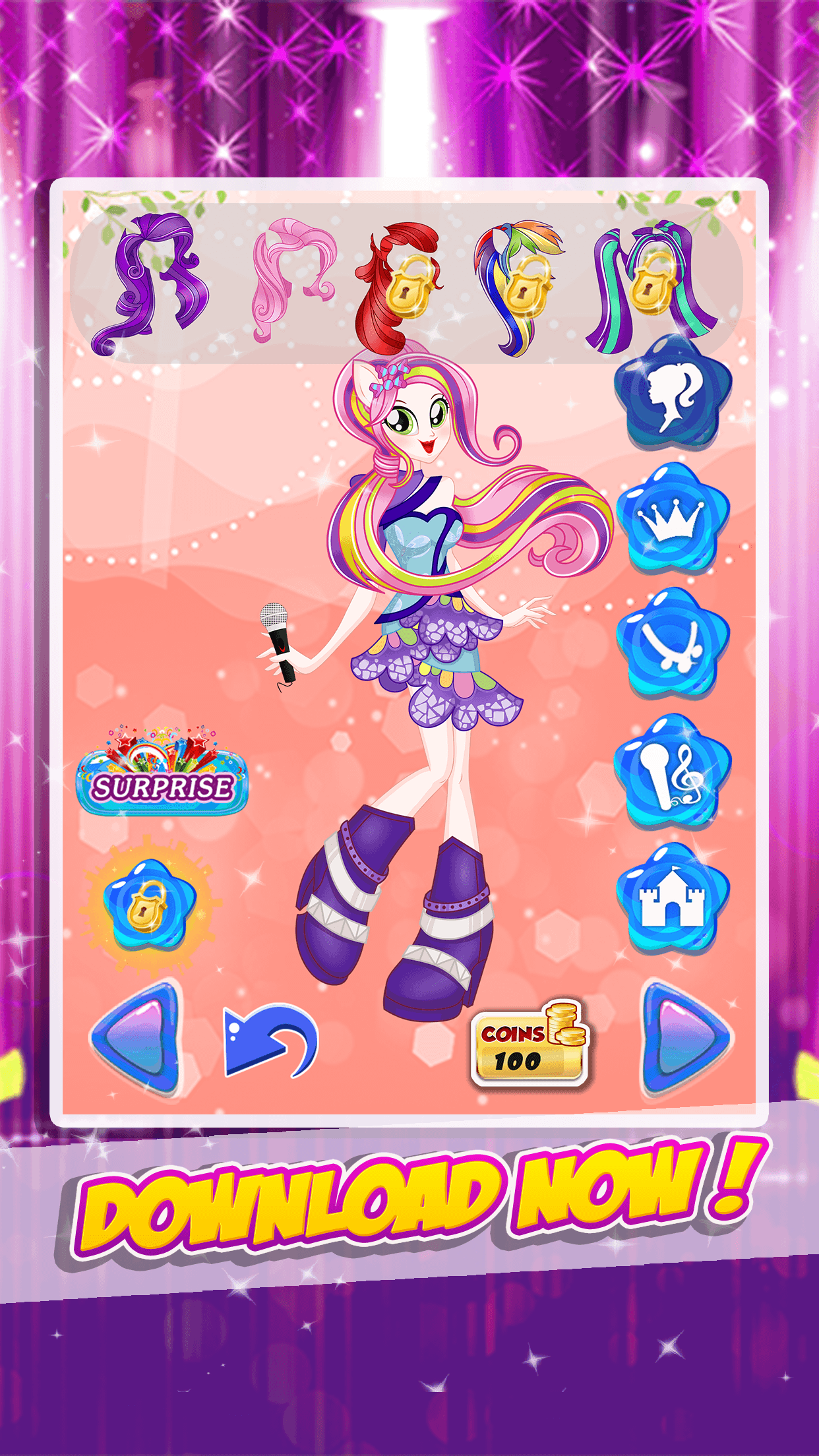 Pony Rainbow Friendship Dress Up Games screenshot 5