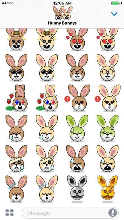 Hunny Bunnys Stickers - Rabbit Emoji Meme