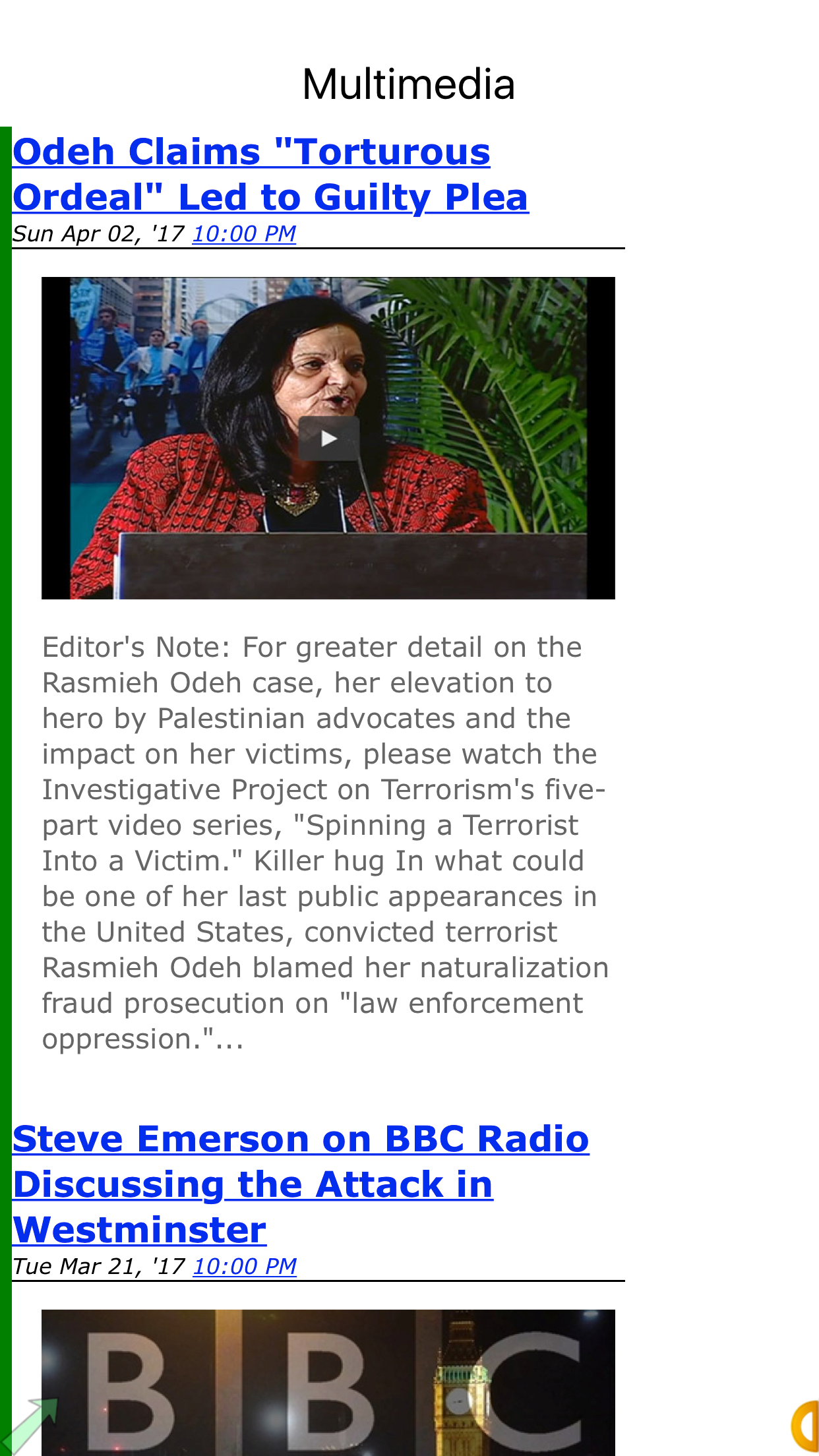 The Investigative Project on Terrorism screenshot 3