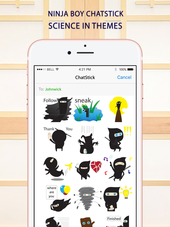 Screenshot #4 pour Ninja boy Stickers for iMessage