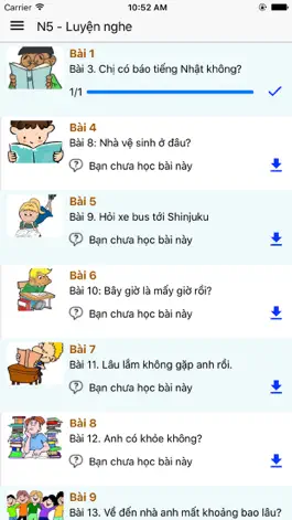 Game screenshot Luyen Nghe Tieng nhat - Offline apk