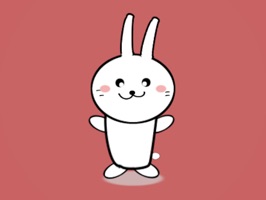 It is a moving rabbit sticker