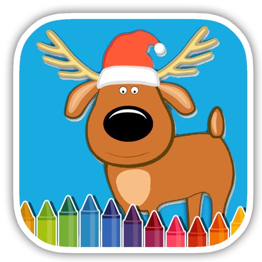 Kids Deer Merry Christmas For Coloring Book Game icon