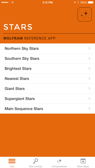 Screenshot #1 pour Wolfram Stars Reference App