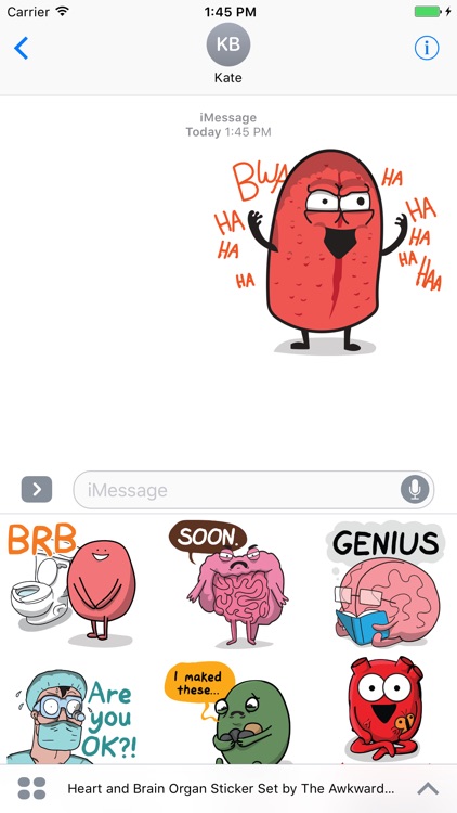 Heart and Brain Organ Sticker Set