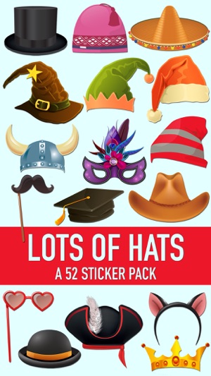 Lots of Hats and Fun Disguises Sticker P