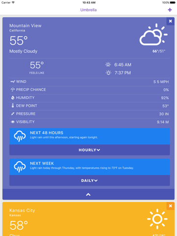 Umbrella: Simple Weather App screenshot 2