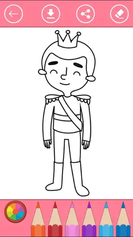 Game screenshot Royal Coloring Book: Color princess, castle, ... apk