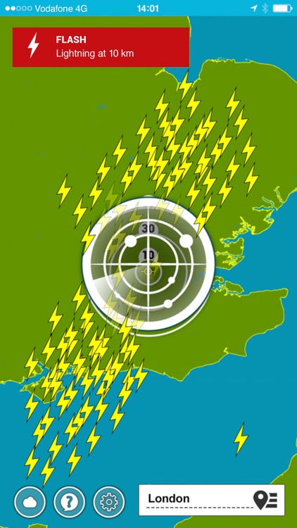 Lightning Alarm with worldwide lightning radar