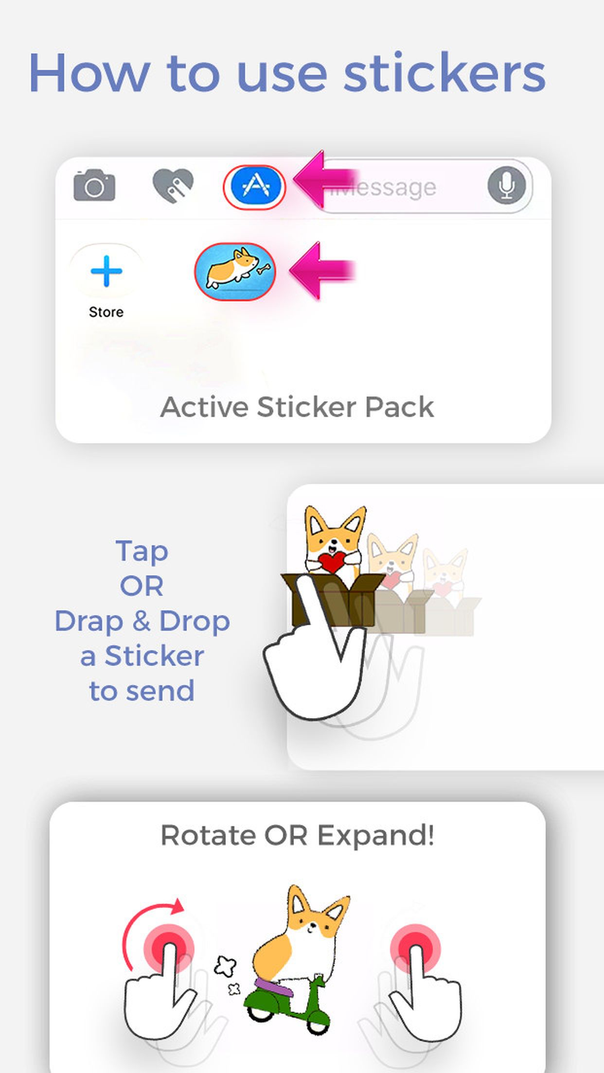Cute Corgi Animated Stickers screenshot 3