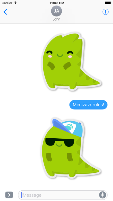 Mimizavr Stickers iPhone screenshot 5 - Social Networking app