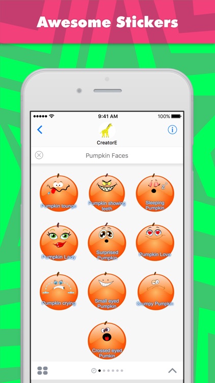 Pumpkin Faces stickers by CreatorE