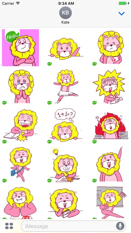 Hellowe Stickers: Pink Lion