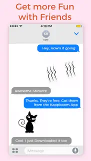sweet black cat sticker iphone screenshot 3