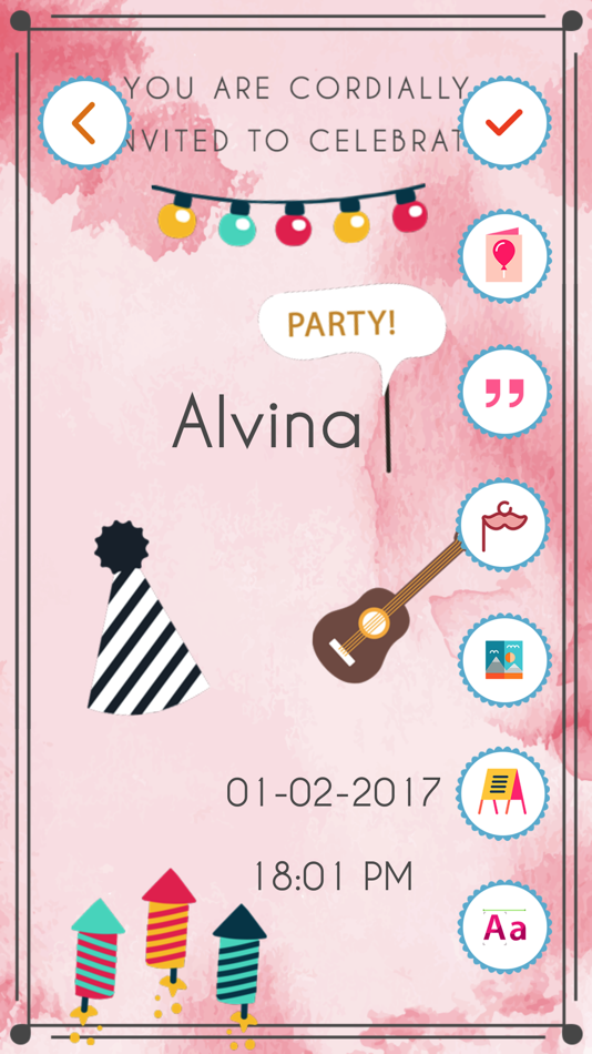 Party Invitation Card Creator HD - 1.1 - (iOS)
