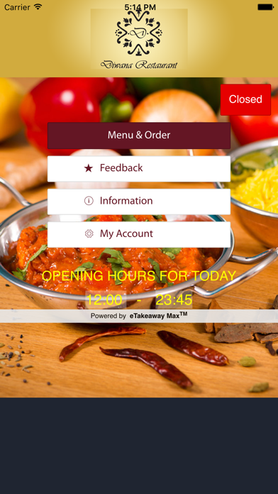Screenshot #1 pour Diwana Restaurant