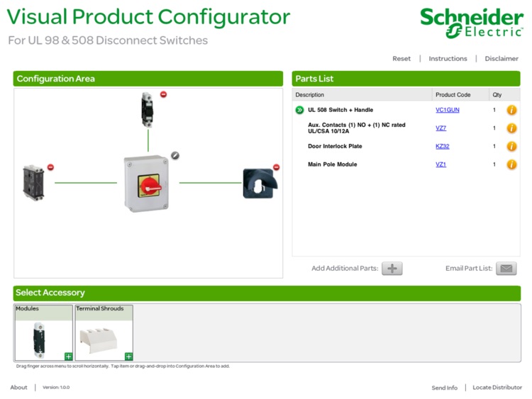 Disconnect Switch Visual Product Configurator by Schneider Electric SA