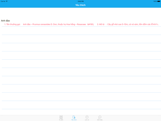 Từ điển cây thuốc việt nam iPad screenshot