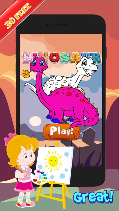 Dinosaur Activities:Coloring Markers Learning Game app screenshot