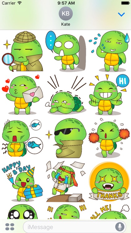 Pura the funny turtle 2 for iMessage Sticker