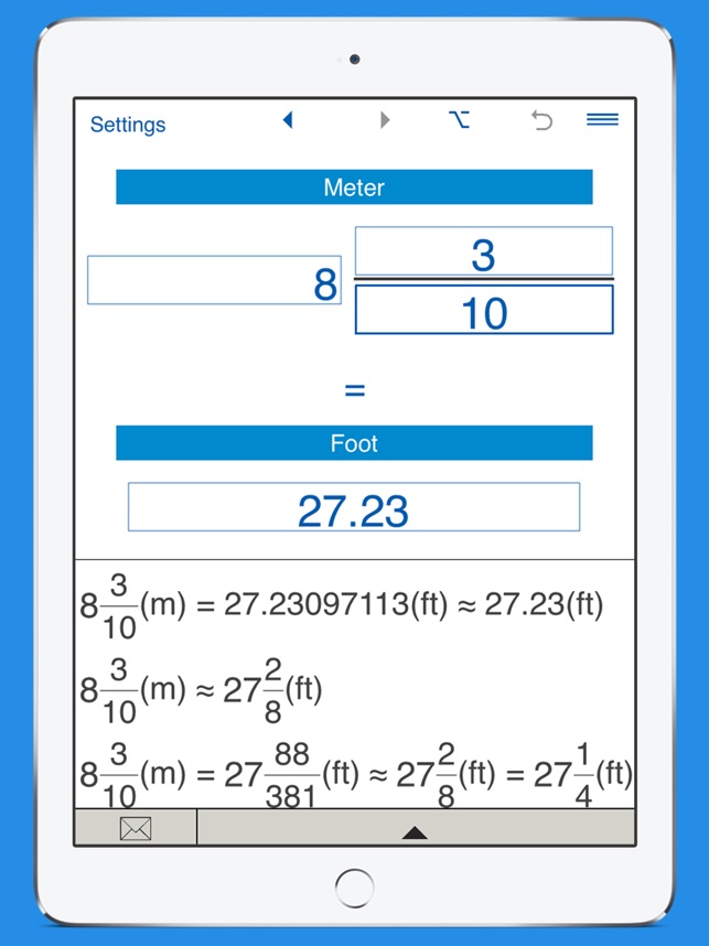 Feet to Meters and Meters to Feet length converter on the App Store