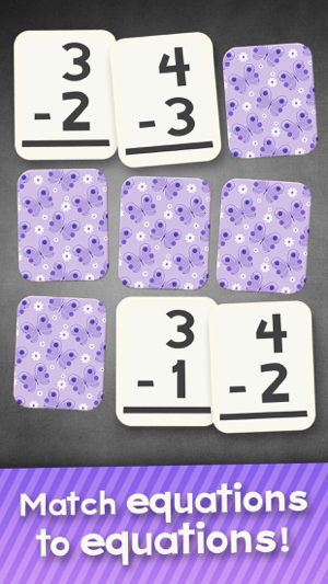 ‎Subtraction Flash Cards Match Math Games for Kids Screenshot