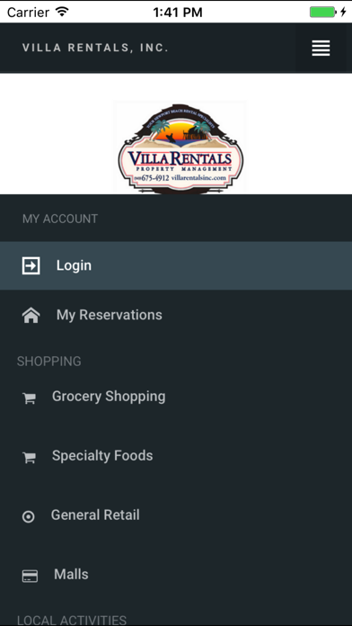 Screenshot #1 pour Villa Rentals Vacation Guide