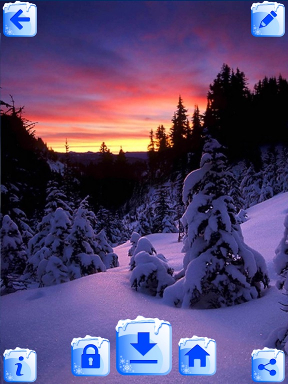 Snow Night Wallpaper HD – Winter Background Themes iPad screenshot