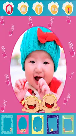 Game screenshot Baby photo frames – Photo editor for kids hack