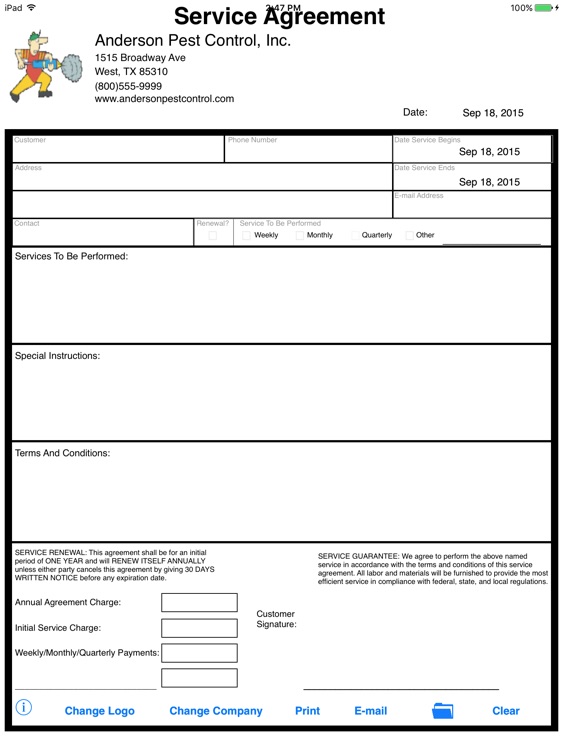 Simple Service Agreement screenshot-3