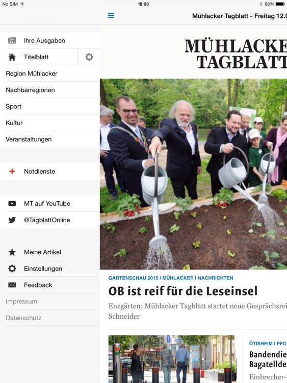 Mühlacker Tagblatt Nachrichten screenshot-1