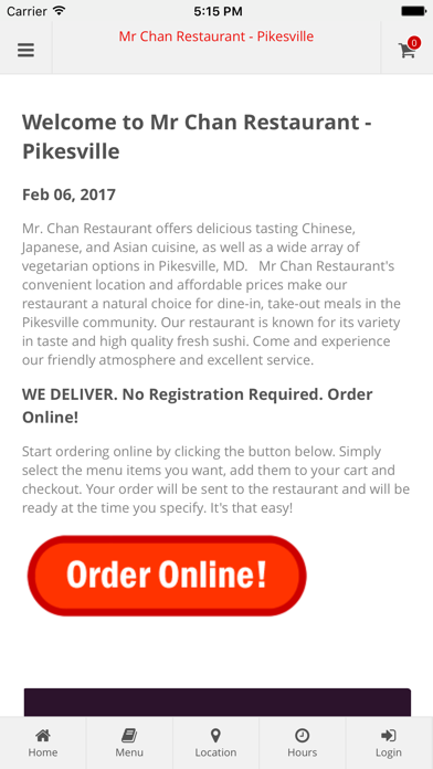 How to cancel & delete Mr Chan Restaurant - Pikesvill from iphone & ipad 1