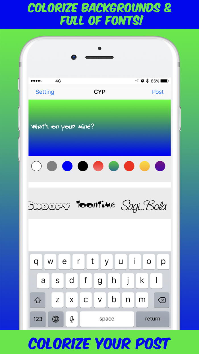 Colorize Your Share Post Social Network