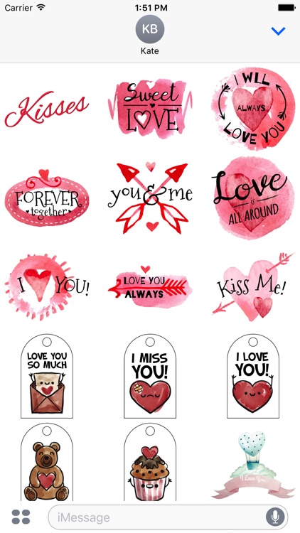 Love Stickers #1 for iMessage