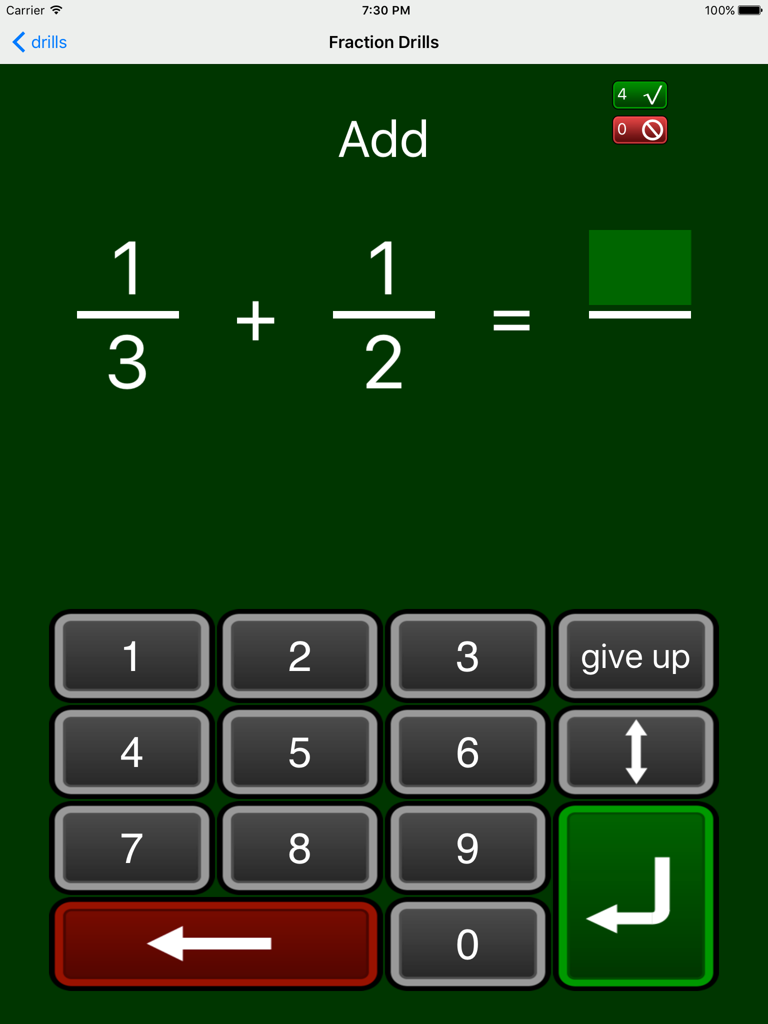 Fraction Drills Free
