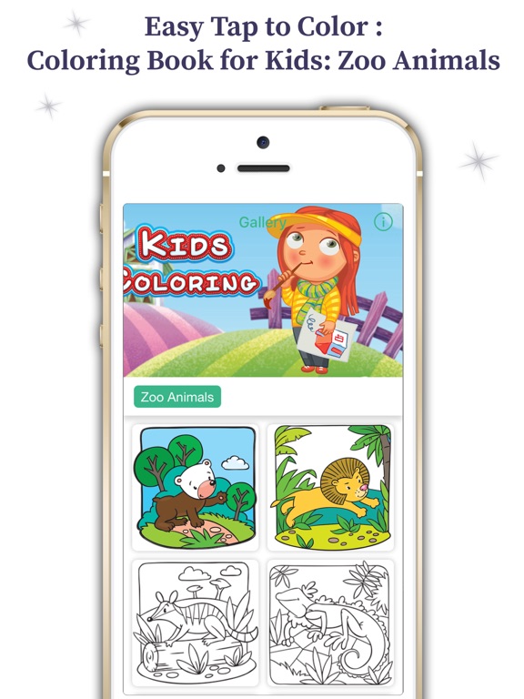Screenshot #4 pour Kids Tap to Color - Zoo Coloring Book For Kids