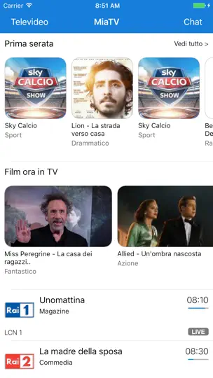 Captura de pantalla de MiaTV - Guida Canali TV en iPhone 1