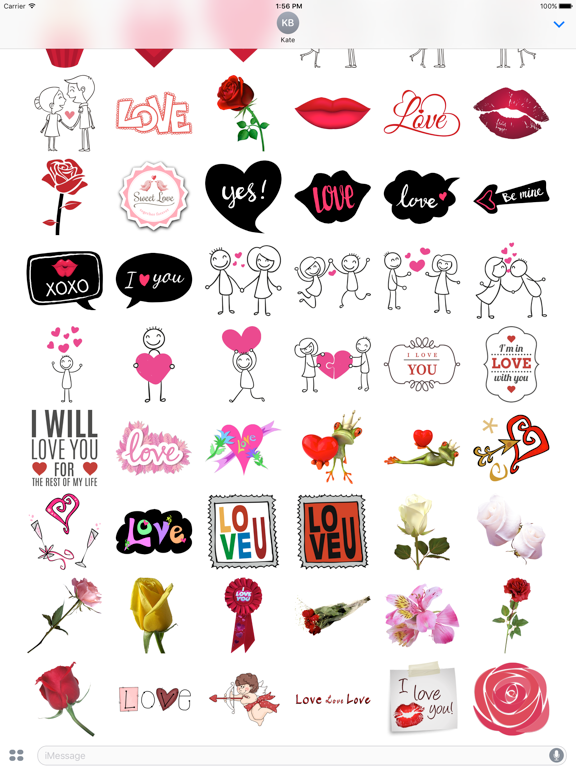 Screenshot #5 pour Love Stickers #1 for iMessage